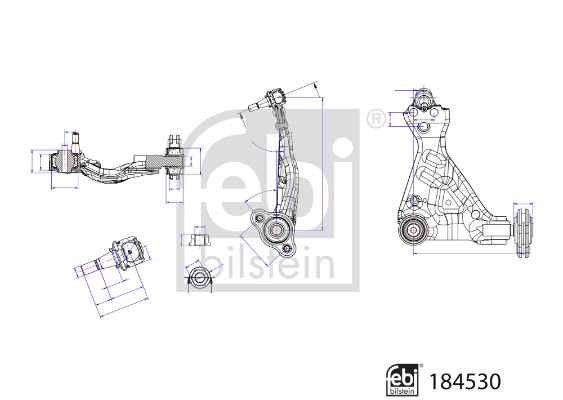 Control/Trailing Arm, wheel suspension (184530)