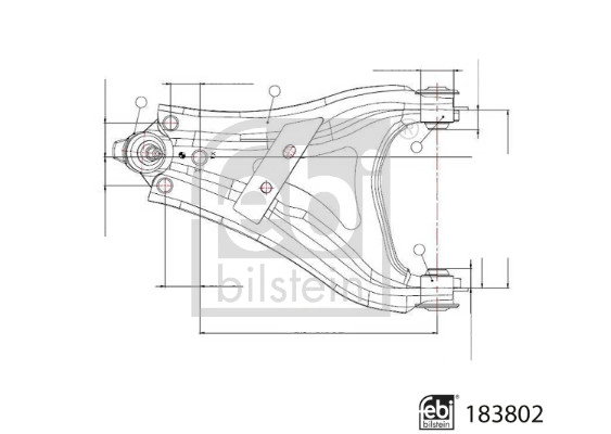 Control/Trailing Arm, wheel suspension (183802)