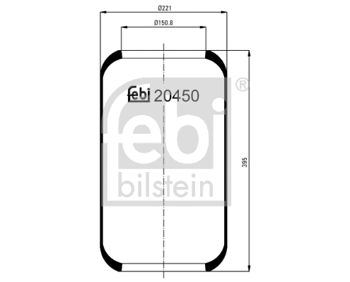 Bellow, air suspension (20450)