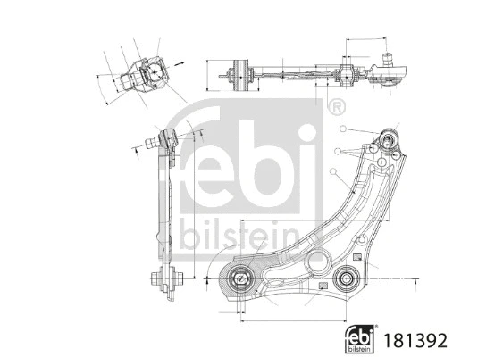Control/Trailing Arm, wheel suspension