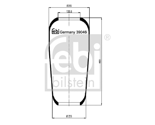 Bellow, air suspension (39046)