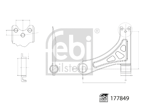 Control/Trailing Arm, wheel suspension