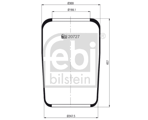 Bellow, air suspension (20727)