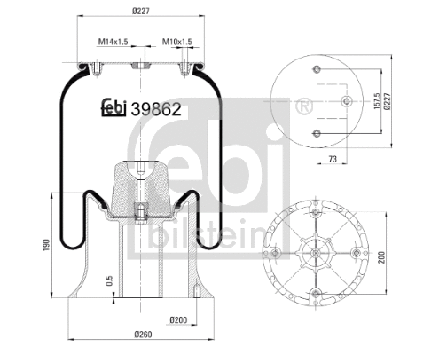 Bellow, air suspension (39862)