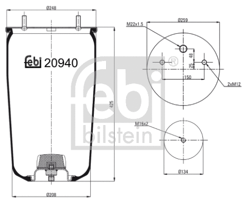 Bellow, air suspension (20940)
