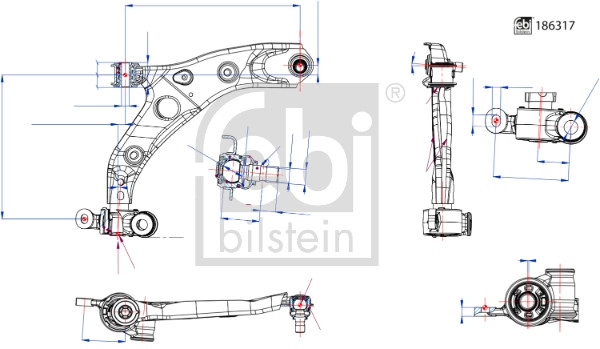 Control/Trailing Arm, wheel suspension (186317)
