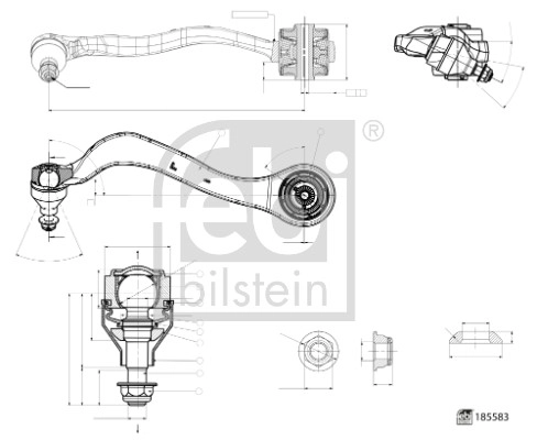 Control/Trailing Arm, wheel suspension (185583)