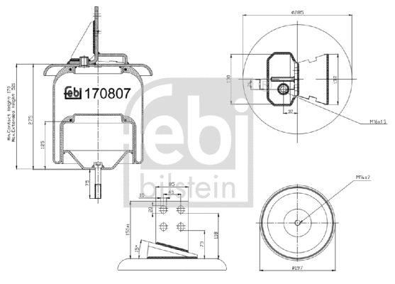 Bellow, air suspension (170807)