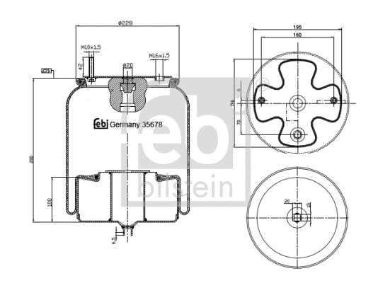 Bellow, air suspension (35678)