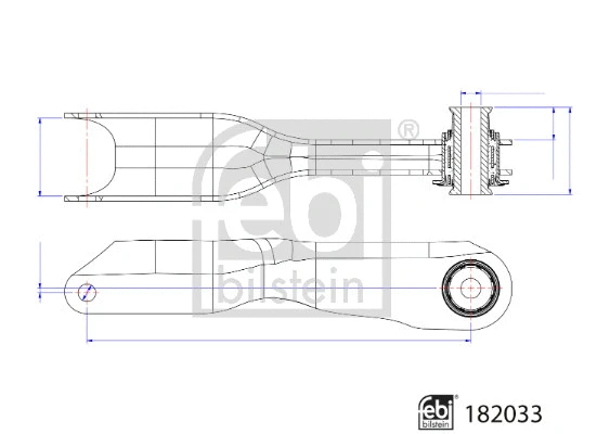 Control/Trailing Arm, wheel suspension (182033)