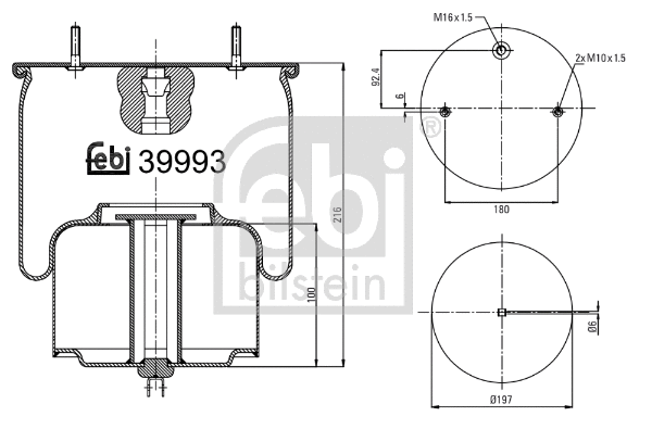 Bellow, air suspension (39993)