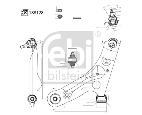 Control/Trailing Arm, wheel suspension (188128)