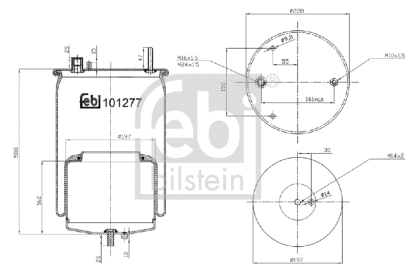 Bellow, air suspension (101277)