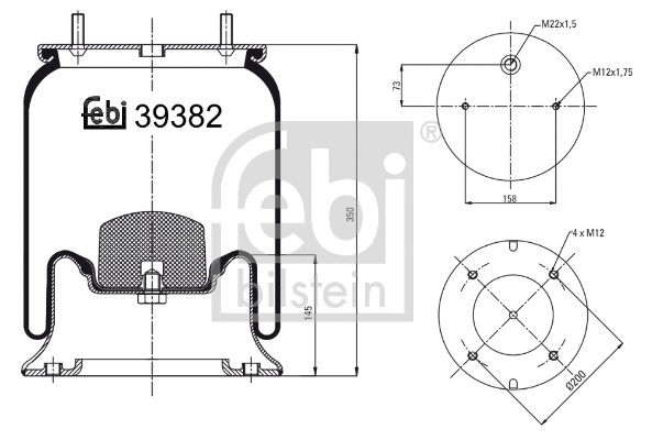 Bellow, air suspension (39382)
