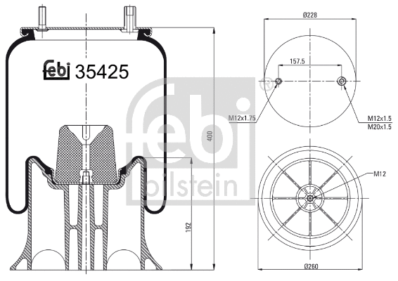 Bellow, air suspension (39425)