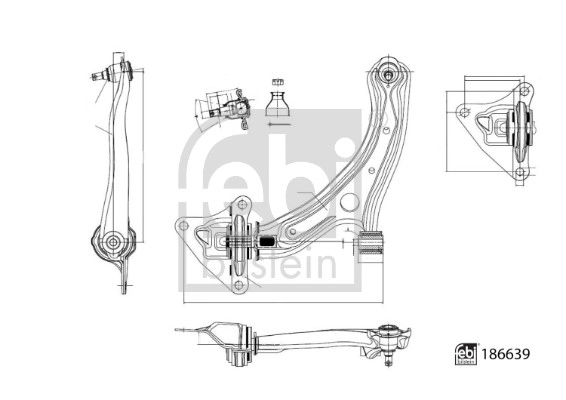 Control/Trailing Arm, wheel suspension (186639)