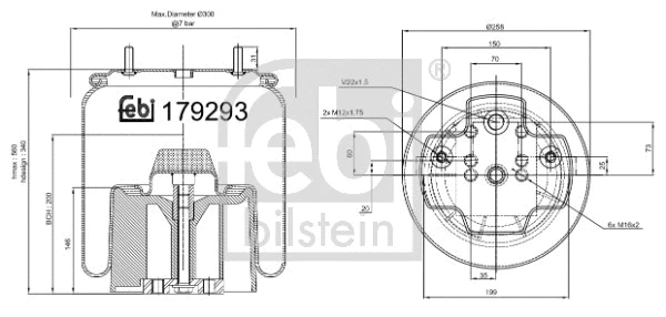 Bellow, air suspension (179293)