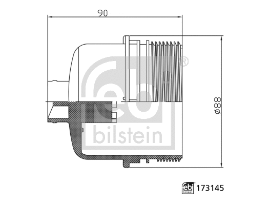 Cap, oil filter housing (173145)