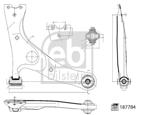 Control/Trailing Arm, wheel suspension (187784)