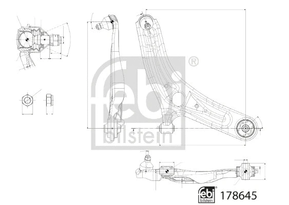 Control/Trailing Arm, wheel suspension