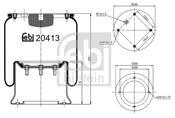 Bellow, air suspension (20413)