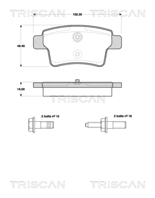 Brake Pad Set, disc brake (8110 38007)