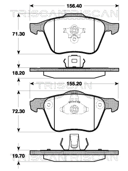 Brake Pad Set, disc brake (8110 27010)