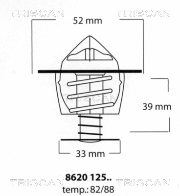 Thermostat, coolant (8620 12588)