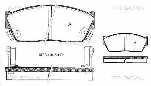 Brake Pad Set, disc brake (8110 10080)