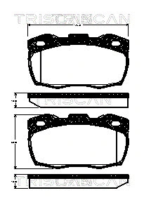 Brake Pad Set, disc brake (8110 17021)