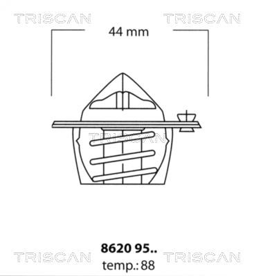 Thermostat, coolant (8620 9588)