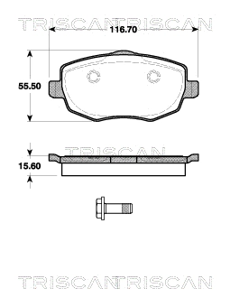 Brake Pad Set, disc brake (8110 15044)