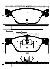 Brake Pad Set, disc brake (8110 12007)