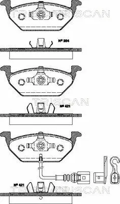 Brake Pad Set, disc brake (8110 29039)