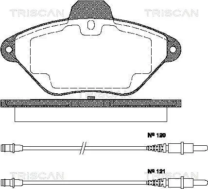 Brake Pad Set, disc brake (8110 38180)