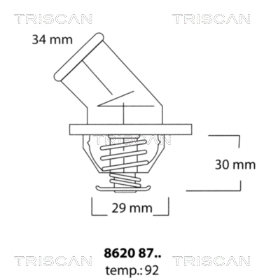 Thermostat, coolant (8620 8792)
