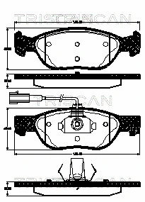 Brake Pad Set, disc brake (8110 15041)