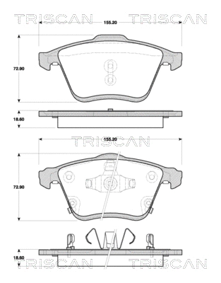 Brake Pad Set, disc brake (8110 50027)