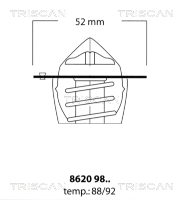 Thermostat, coolant (8620 9892)