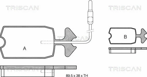 Brake Pad Set, disc brake (8110 38716)