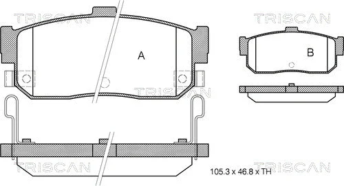 Brake Pad Set, disc brake (8110 14018)