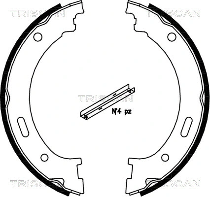 Brake Shoe Set, parking brake (8100 80009)