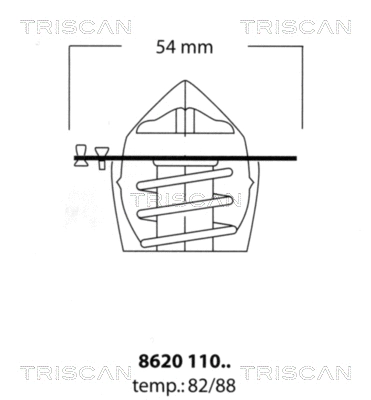 Thermostat, coolant (8620 11082)