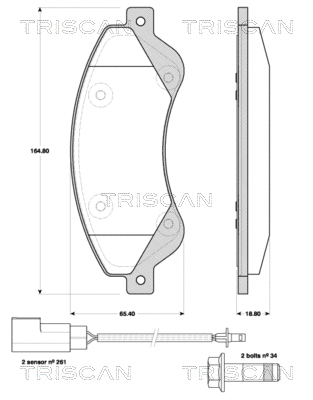 Brake Pad Set, disc brake (8110 16017)