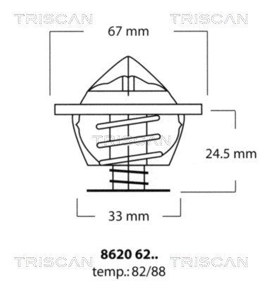 Thermostat, coolant (8620 6282)