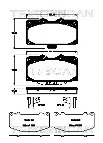 Brake Pad Set, disc brake (8110 68181)