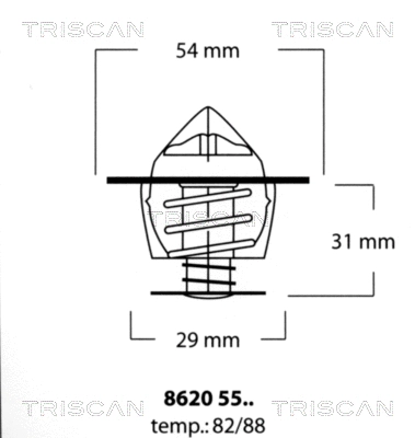 Thermostat, coolant (8620 5582)