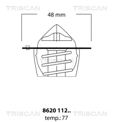 Thermostat, coolant (8620 11277)