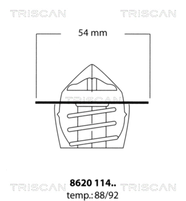 Thermostat, coolant (8620 11492)