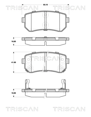 Brake Pad Set, disc brake (8110 43032)